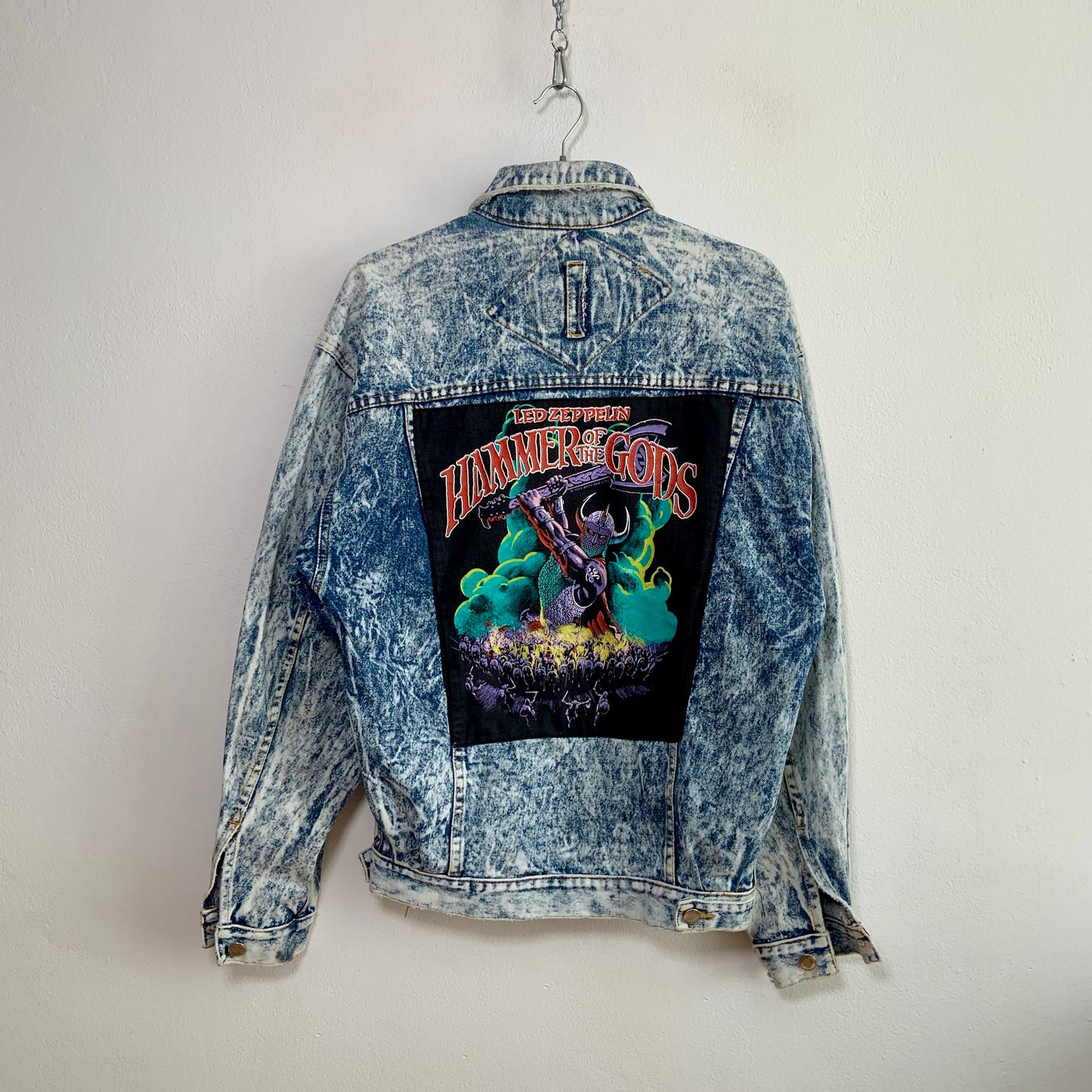 Jachetă denim Vintage Rock Metallica Led Zeppelin