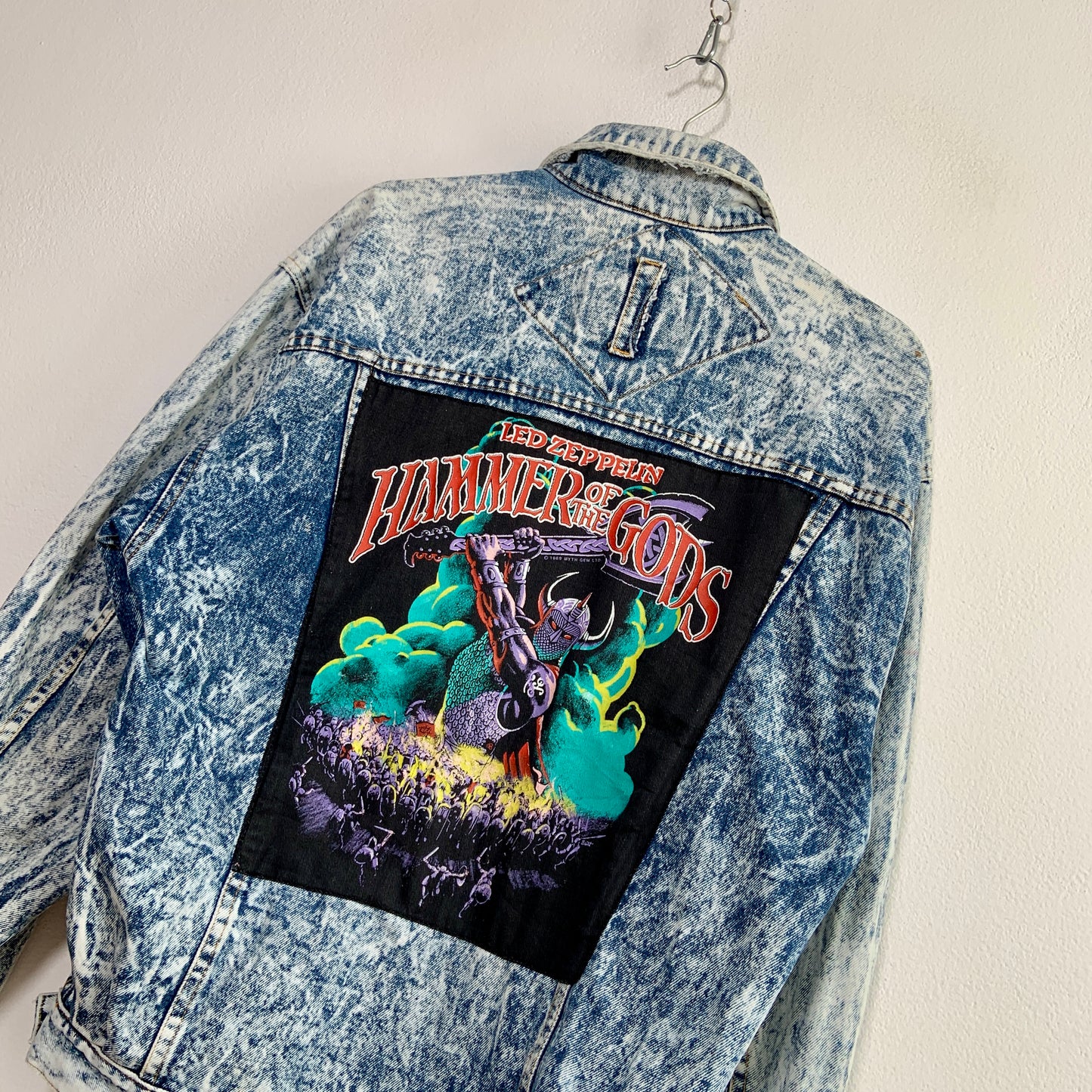 Jachetă denim Vintage Rock Metallica Led Zeppelin